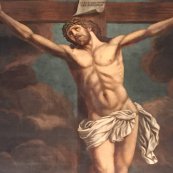 Tableau de la Crucifixion de l'église de Courcelles Chaussy